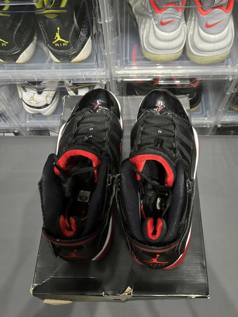 Mens Nike Air Jordan 6 Rings (Size 11) Black & Red